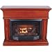 ProCom Dual Fuel Vent-Free Fireplace with Corner Conversion Kit - 23,000 BTU, Heritage Cherry Veneer, Model# BD23TCC-7-HC