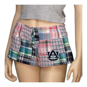 Buy Auburn Tigers Ladies Madras Boxer Shorts