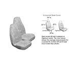 2 Front Synthetic Sheep Skin Seat Cover - Silver
