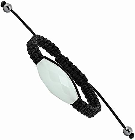 Jewelry Best Seller13x30mm Aqua Agate w/Hematite and Black Cord Bracelet