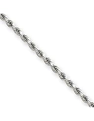 Ann Harrington Jewelry 14k White Gold 3 mm Diamond Cut Rope Chain