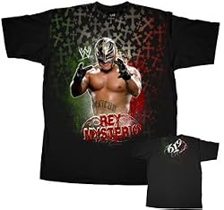 WWE Wrestling Rey Mysterio Mystical Cross Black Adult T-Shirt Tee
