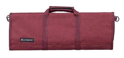 Messermeister 12-Pocket Padded Knife Roll, Burgundy Messermeister 12-Pocket Padded Knife Roll, Burgundy