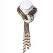 HinsonGayle "Cleopatra" Six-Strand Chocolate Pearl Lariat Necklace