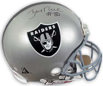 Jerry Rice Autographed/Hand Signed Oakland Raiders Full Size Pro Helmet