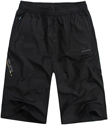 Taiw Men's Stretch Flat Front Plain OPA Cargo Elastic Waist Sport Short