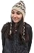 Handmade LIGHTWEIGHT Alpaca Natural Fiber Hat with Earflaps - Andean Sand with Traditional Design (Women/teens One Size Fits Most)