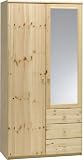 Steens 29910619 Kleiderschrank Axel 200 x 97 x 62 cm Kiefer massiv, natur lackiert