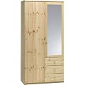 Steens 29910619 Kleiderschrank Axel 200 x 97 x 62 cm Kiefer massiv, natur lackiert