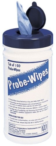 Tub of 150 Anti-Bacterial Wipes - suitable for cleaning temperature probes and knives