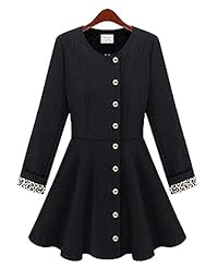 Round Neck Vintage Cotton/Wool  Dress