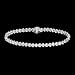 1.00 Carat .925 Sterling Silver Heart Shape Round CZ Tennis Bracelet
