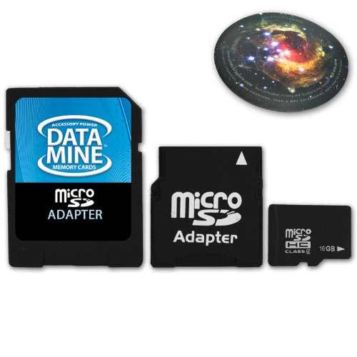 Blazing 16GB MicroSD Memory Card with MiniSD & StandardSD Adapters for Select HTC Smartphones***Includes Mouse Pad***