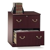 Bush Furniture Saratoga Executive 2 Drawer Lateral Wood File Cabinet in Cherry