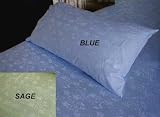 MARRIKAS 310TC Egyptian Cotton JACQUARD FULL Sheet Set BLUE