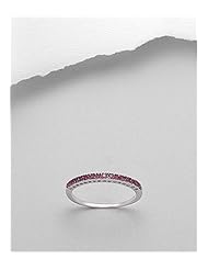 Deep Pink CZ Ring In 92.5 Sterling Silver