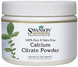 Swanson 100% Pure Calcium Citrate Powder (227g, Dairy-Free)