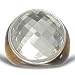 Sterling Silver 18 Carat Crystal on Carved Tiger-Eye Ring, Size 7