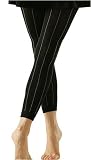 Grey Pinstripe Solid Opaque Leggings By Foot Traffic