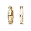 10K Yellow Gold 1/4 ct. Diamond Huggie Earrings