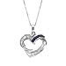 14K white gold pendant with 27 bagguette diamonds and 11 saphire bagguettes (chain not included)