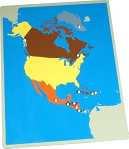 Amazon.com: Montessori North America Puzzle Map: Toys &amp; Games