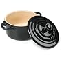 Le Creuset Stoneware Petite Round Casserole, Black Onyx