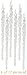 Set of 12 Clear Spun Glass 5.5