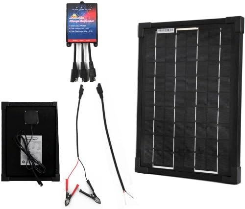Plug-n-Power SuperBlack 10w Solar Panel Charging Kit for 12v Off Grid Battery next day from U.S.