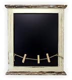Shabby Chic Distressed Cream Chalkboard with Pegs. Code DY7003 Kitchen & Housewares