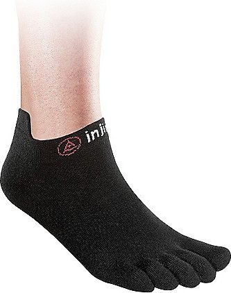 Injinji Performance Lightweight No-Show Sock, Black , Medium