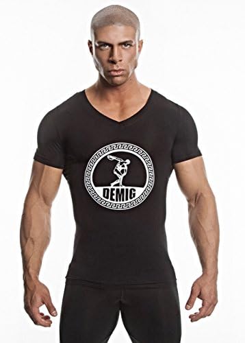 DEMIG Men's Bamboo T- shirt (Large, Black)