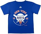 MLB New York Mets Toddler Switch Hitter Tee By Majestic (DEEP ROYAL, 3T)