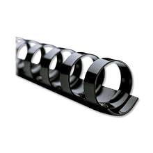 GBC Combbind Black 1/2 Inch-Diameter Plastic Binding Combs 100 Count (40-000-68)