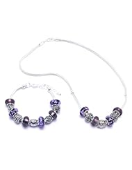 Live, Love, Laugh Charm Bracelet and Necklace Gift Set Girls Pandora Style Gift Boxed
