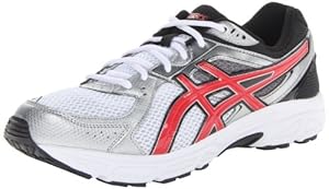 ASICS Men's Gel Contend 2-2E Running Shoe,White/Red/Black,12 2E US