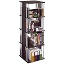Atlantic 82635385 Typhoon 216 CD/144 DVD/BluRay/Games Wood/Wire Spinner with Silver Finished Steel Rods (Espresso)