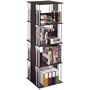 Atlantic 82635385 Typhoon 216 CD/144 DVD/BluRay/Games Wood/Wire Spinner with Silver Finished Steel Rods (Espresso)
