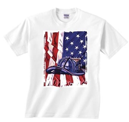 Firefighter T-shirt Fire fighter Glory w/ Helmet