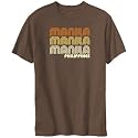 T-Shirt Brown " Manila Retro Color " Philippines City
