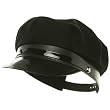 Cotton Chauffeur Hat-Black W36S21D