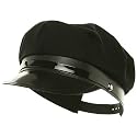 Cotton Chauffeur Hat-Black W36S21D
