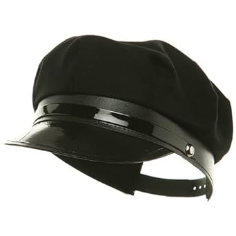 Cotton Chauffeur Hat-Black W36S21D