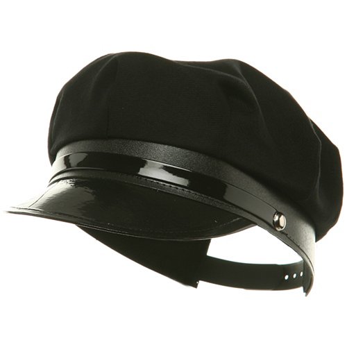 Cotton Chauffeur Hat-Black W36S21D
