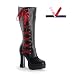 Funtasma Women's HEX-200, 5 Platform Boot W/Interchangeable Laces available in 2 colors