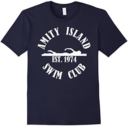 Men's Amity Island Swim Club EST. 1974 Swimmer T-Shirt 2XL Navy