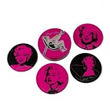 Untersetzer 4er Set MARILYN pink und rund!