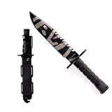 UAG Tactical Limited Edition Tigerstripe Tiger Stripe Special Forces Stainless Steel M9 M-9 Military Sawback Survival Blade Bayonet Knife With Tactical Sheath Scabbard
