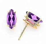 14k 10x5mm Marquise Tanvorite earring XE105TV