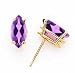 14k 10x5mm Marquise Tanvorite earring XE105TV